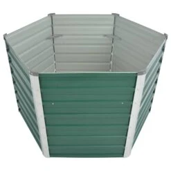 VidaXL Plantenbak Verhoogd 129x129x77 Cm Gegalvaniseerd Staal Groen -Groene Hoek 94b4026409b34fd7be7270d466540ae9