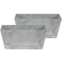 Steege Plantenbak - Gerecycled Kunststof - Steengrijs - 37 X 17 Cm -Groene Hoek 95c17ed9b0764f5093be99c56c127931