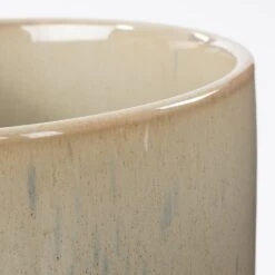 Mica Decorations Lago Bloempot - H16,5 X Ø18 Cm - Crème -Groene Hoek 96d059a225af415a9945f0dbb435ad69