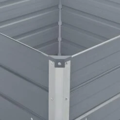 VidaXL Plantenbak Verhoogd 100x100x77 Cm Gegalvaniseerd Staal Grijs -Groene Hoek 99ff8a0c369d4f7db0c5669aa803ad7b