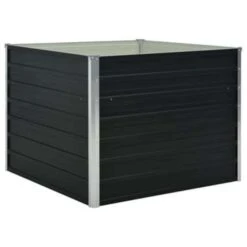 VidaXL Plantenbak Verhoogd 100x100x77cm Gegalvaniseerd Staal Antraciet -Groene Hoek 9a8de61c7da141d495bc80c269e2e866