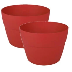 EDA Bloempot - Rood - Kunststof - D30 X H21 - 8 Liter -Groene Hoek ab145b15ed3a4dee86b264b6a970b1fa