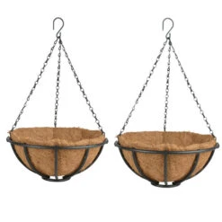 Esschert Design Hanging Basket - Metaal - Zwart - Met Inlegvel - 30 Cm -Groene Hoek add8b106e7f34dc8b5bb2f42c381fc5b