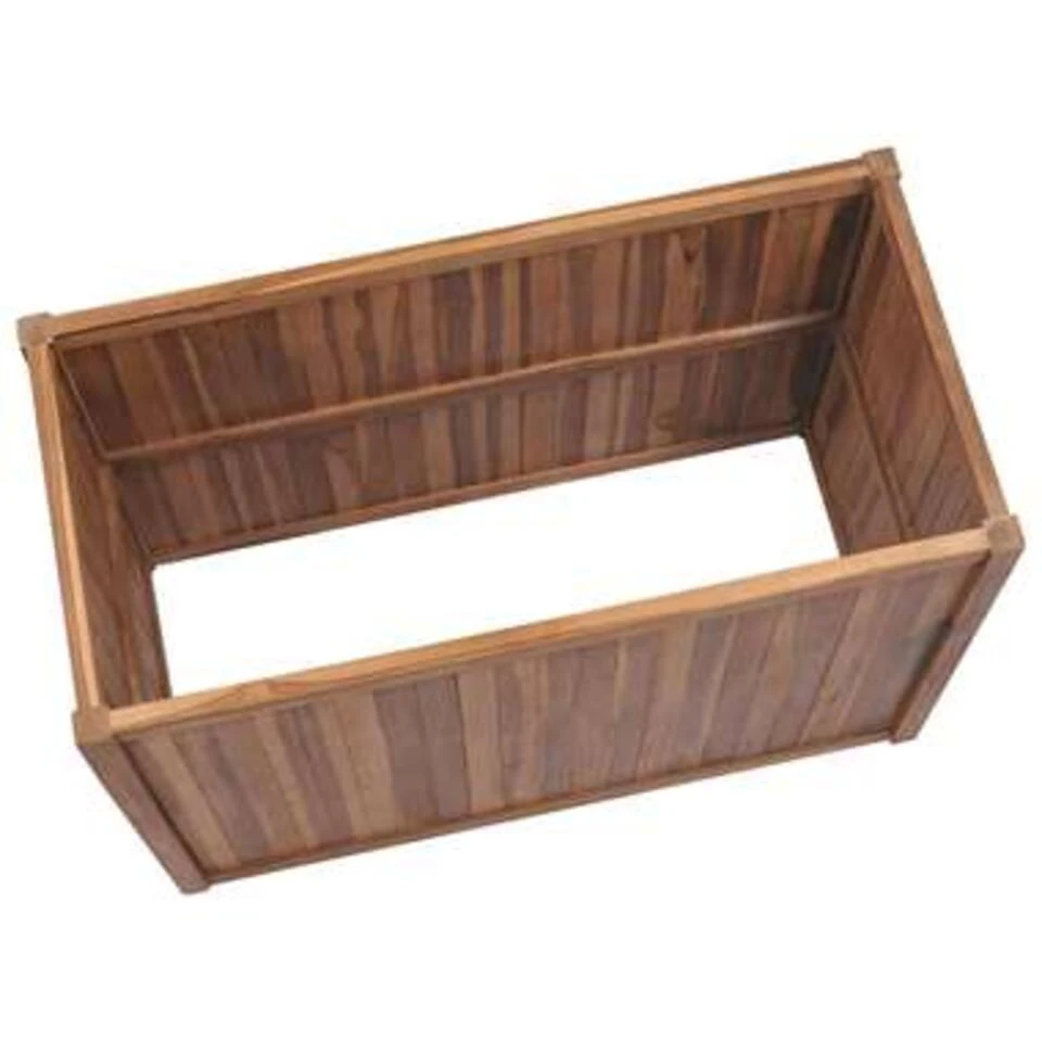 VidaXL Plantenbak Verhoogd 100x50x50 Cm Massief Teakhout 6 VidaXL Plantenbak Verhoogd 100x50x50 Cm Massief Teakhout - Afbeelding 4