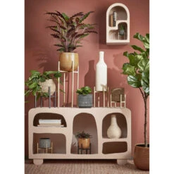 Mica Decorations - Bloempot Plantenstandaard- Goud - H25 X B16 Cm -Groene Hoek b04d875907a444198b1a30f9cd4a5c82