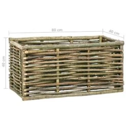 VidaXL Plantenbak Verhoogd 80x40x40 Cm Hazelaarhout -Groene Hoek bbb24d35522949b28c0888d3c61f0a54