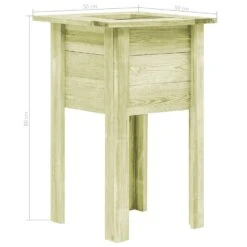 VidaXL Plantenbak Verhoogd Met Voeten 50x50x80 Cm Gezaagd Hout -Groene Hoek bcd5068a6e744c119aba1a789fd0562f