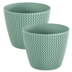Prosperplast Plantenpot/bloempot - Kunststof - Mintgroen - D26 X H22 Cm -Groene Hoek be706072fc4d47f5a46c2c587b8db30e
