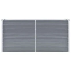VidaXL Plantenbak Verhoogd 160x40x77 Cm Gegalvaniseerd Staal Grijs -Groene Hoek bf57ade91ea74e42bc2678d18bfde210