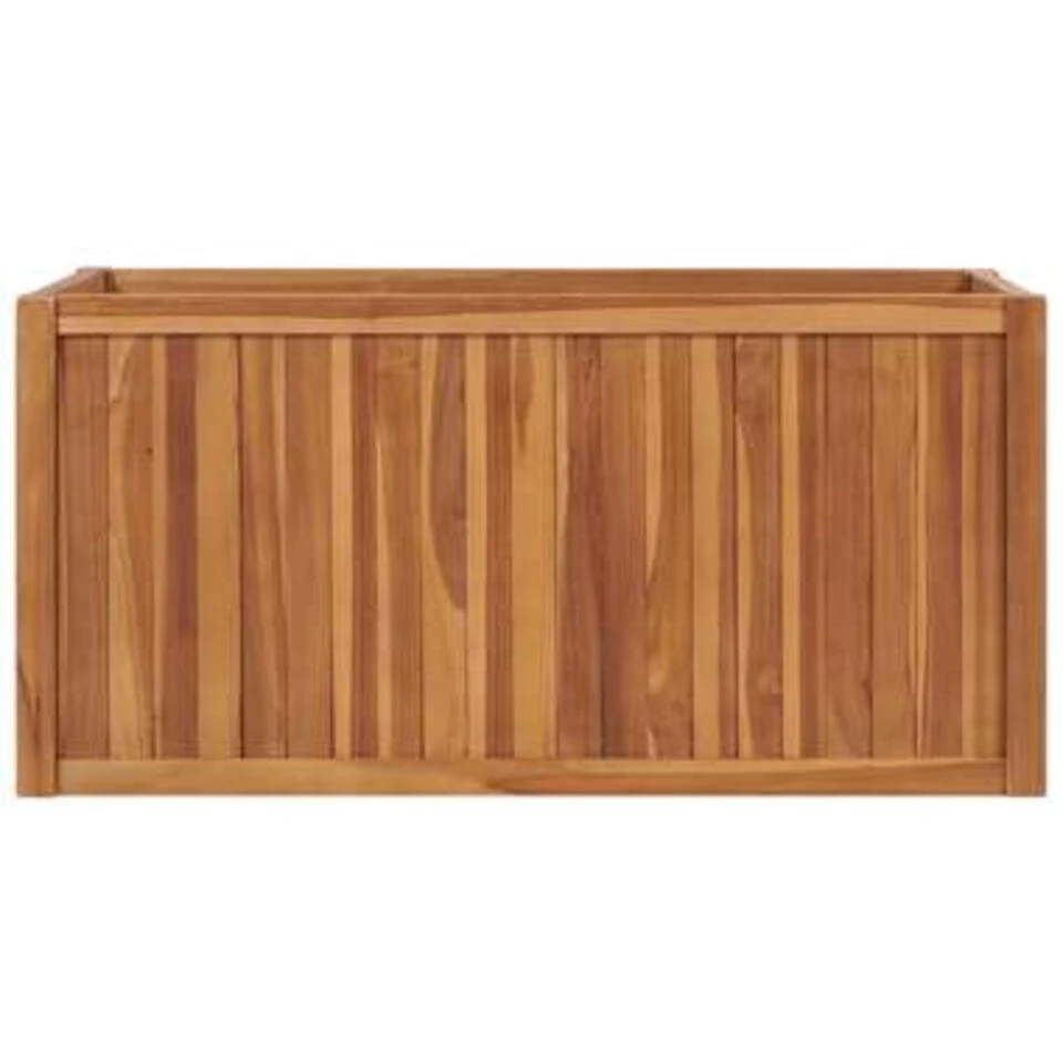VidaXL Plantenbak Verhoogd 100x50x50 Cm Massief Teakhout 4 VidaXL Plantenbak Verhoogd 100x50x50 Cm Massief Teakhout - Afbeelding 2