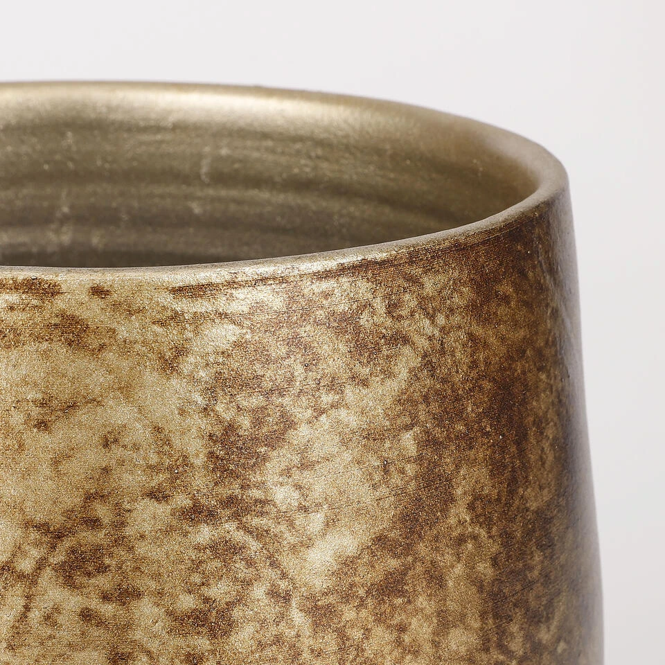 Mica Decorations Oliver Bloempot - H22 X Ø24 Cm - Metal Goud 4 Mica Decorations Oliver Bloempot - H22 X Ø24 Cm - Metal Goud - Afbeelding 2