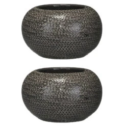 Mica Decorations Plantenpot - Schaal - Donkerbruin - 23 X 13 Cm -Groene Hoek d0444e2caa0244f68cc8e224c1371f81