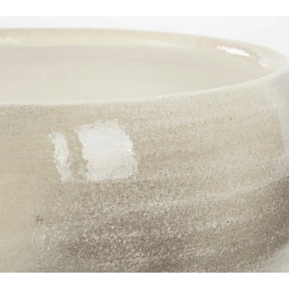 Mica Decorations Bloempot - Schaal - Grijs - Keramiek - 28 X 12 Cm 4 Mica Decorations Bloempot - Schaal - Grijs - Keramiek - 28 X 12 Cm - Afbeelding 2