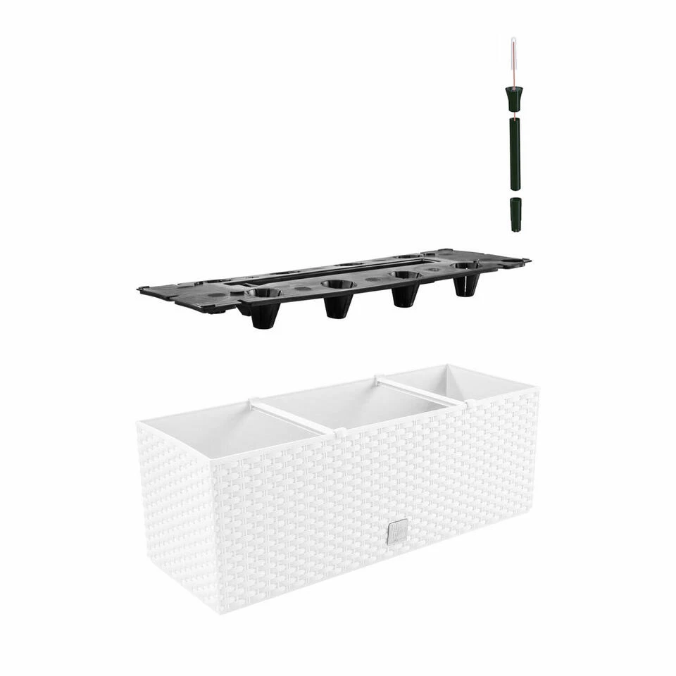 Prosperplast Plantenbak Rato - Wit - 30 L - 60 X 25 X 24 Cm 4 Prosperplast Plantenbak Rato - Wit - 30 L - 60 X 25 X 24 Cm - Afbeelding 2