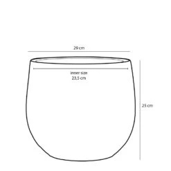 Mica Decorations Gabriel Bloempot - H25 X Ø29 Cm - Wit -Groene Hoek d47450025a0b406bb43bc0d18d566793