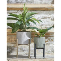 Mica Decorations Plantenstandaard - Metaal - Goudkleurig - 14 X 12 Cm -Groene Hoek d5b57431e12c4f2184242296ded4454c