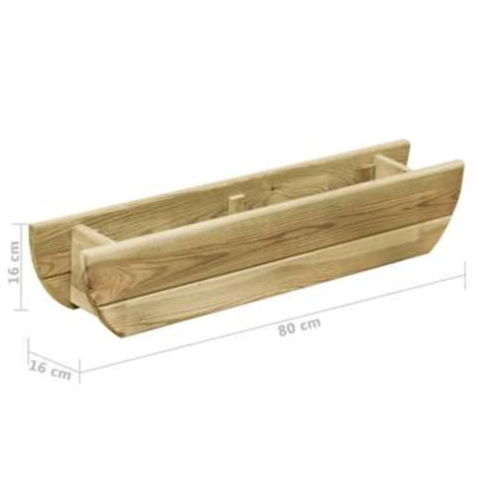 VidaXL Plantenbak Verhoogd 80x16x16 Cm Geïmpregneerd Grenenhout 6 VidaXL Plantenbak Verhoogd 80x16x16 Cm Geïmpregneerd Grenenhout - Afbeelding 4