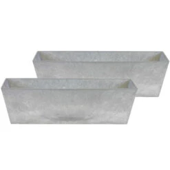 Steege Plantenbak - Gerecycled Kunststof - Steengrijs - 55 X 17 Cm -Groene Hoek d7e06190a9f24cf0b78f551df30aff4a