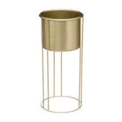 Atmosphera Plantenpotten - 2x - Met Standaard - Goud - H41 En H58 Cm -Groene Hoek d8fe985a31ef4a9f9bb2209a63a3d8a7