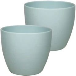 Mica Decorations Plantenpot - Mintgroen - Mat - Keramiek - 22 X 19 Cm -Groene Hoek d938c8de505145788fbe3c7984095e7b