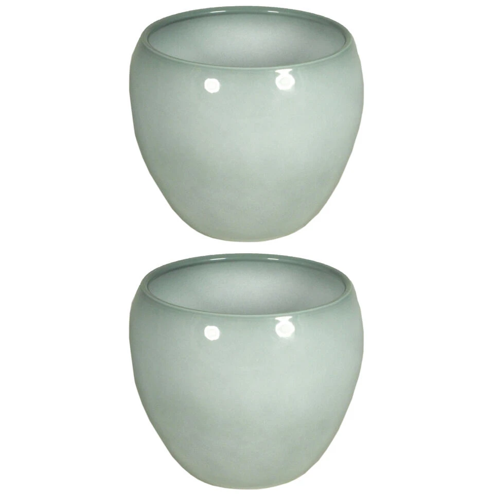 Floran Bloempot Rian - Mistry Groen - Keramiek - 27 X 24 Cm 4 Floran Bloempot Rian - Mistry Groen - Keramiek - 27 X 24 Cm - Afbeelding 2