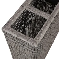 VidaXL Plantenbak Verhoogd Met 4 Potten Poly Rattan Grijs -Groene Hoek dc7bacee8190431e96aee0f6fd752477