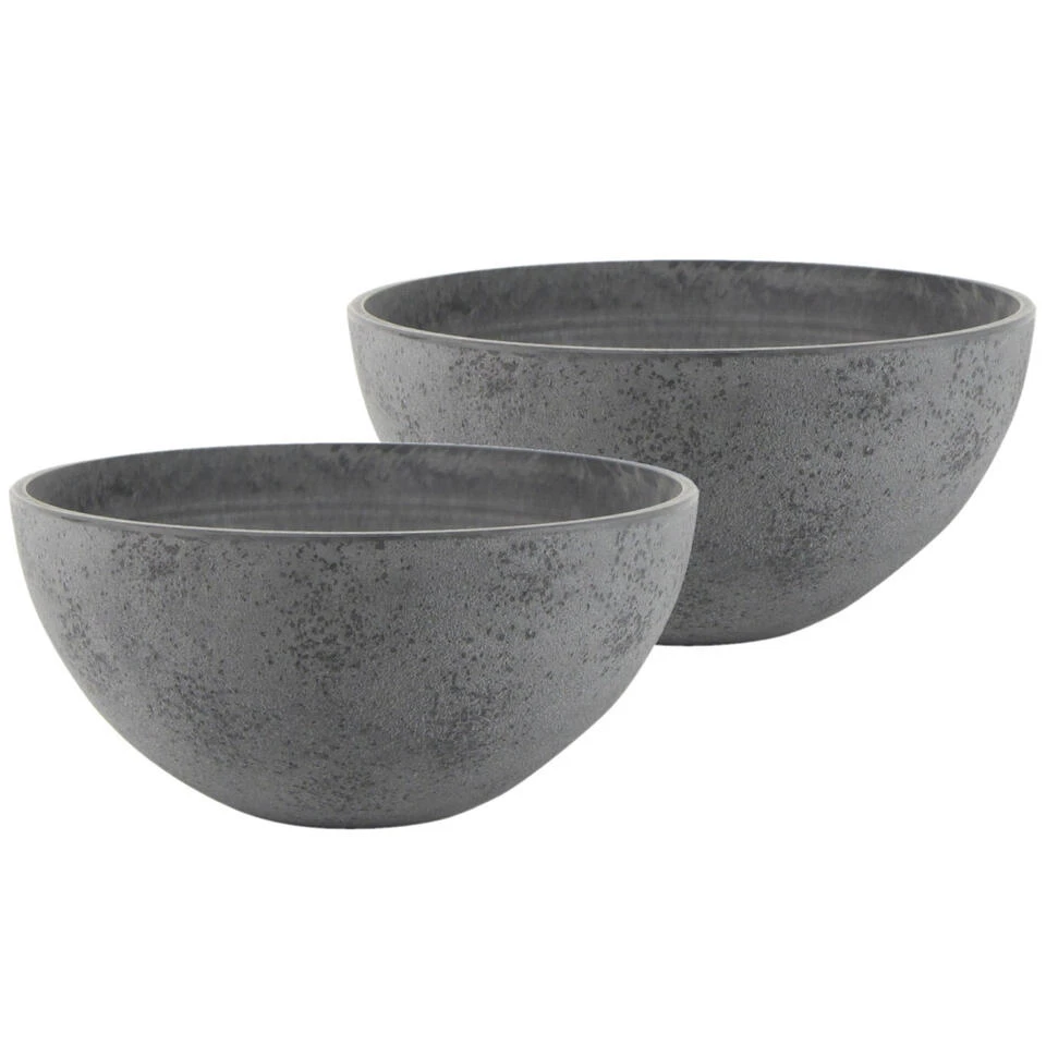Ter Steege Bloempot - Schaal - Gerecycled Kunststof - Grijs - 25 X 12 Cm 4 Ter Steege Bloempot - Schaal - Gerecycled Kunststof - Grijs - 25 X 12 Cm - Afbeelding 2