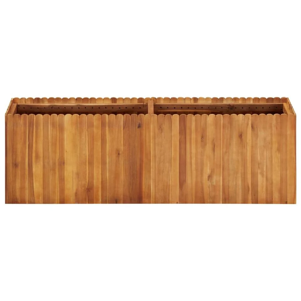VidaXL Plantenbak Verhoogd 150x30x50 Cm Massief Acaciahout 4 VidaXL Plantenbak Verhoogd 150x30x50 Cm Massief Acaciahout - Afbeelding 2