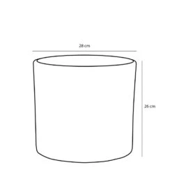 Mica Decorations Bloempot - Wit - Glans - Keramiek - 28 X 26 Cm -Groene Hoek e666a218f6664a4e87f15652c96aa26e