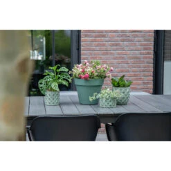 Mega Collections Plantenpot/bloempot - Kunststof - Donkergroen - D26 Cm -Groene Hoek e71eb5c714914cd0bfa16cdb78c6afcf