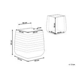 Beliani Plantenbak Voor Buiten PARIKIA - Wit Polyresin -Groene Hoek ed917b659e734c088aab900adbed4fce