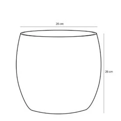 Mica Decorations Bloempot - Lichtgrijs - Keramiek - 28 X 26 Cm -Groene Hoek ee52b6bfdb7a4fcfb9b2cc8337e92e3e