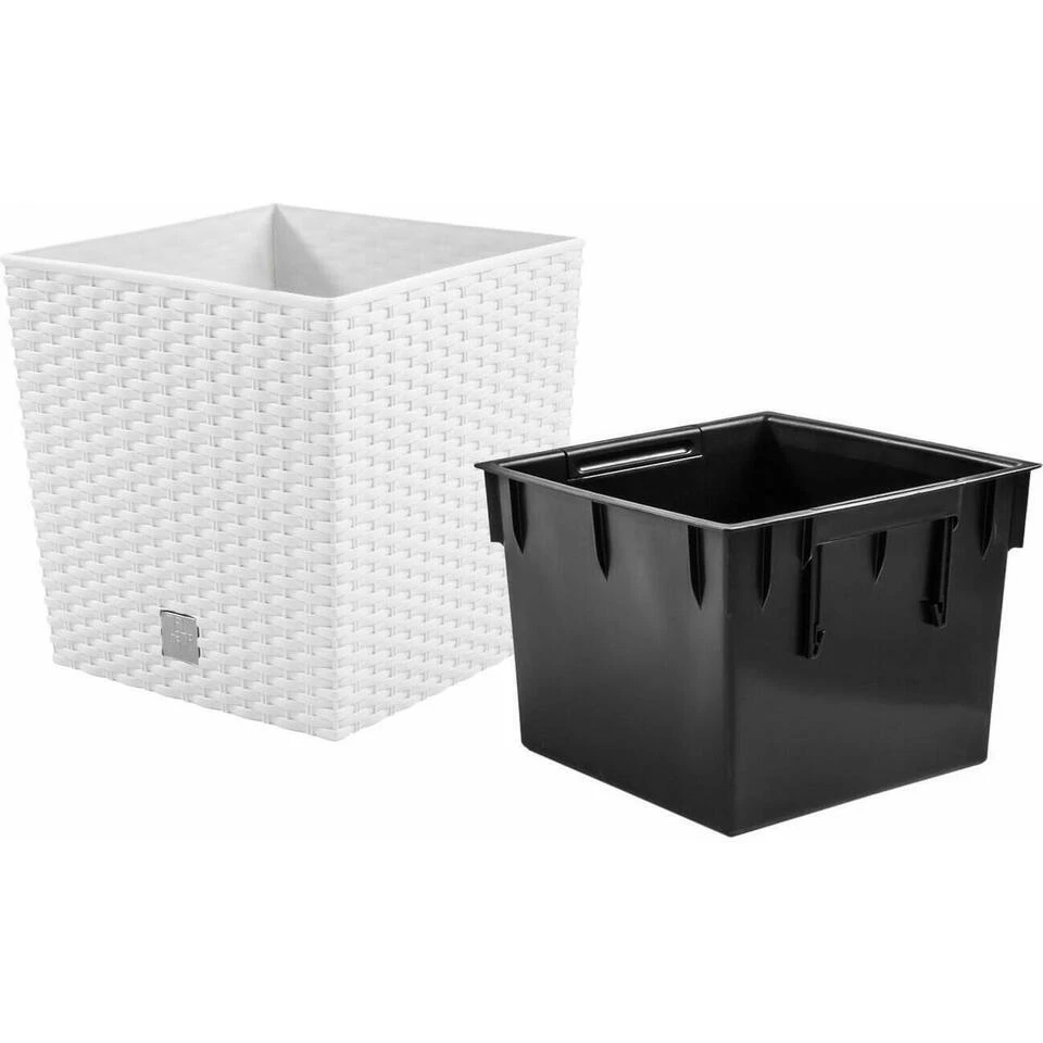 Prosperplast Plantenbak Rato - Wit - Rotan - Kunststof - 26 Cm 4 Prosperplast Plantenbak Rato - Wit - Rotan - Kunststof - 26 Cm - Afbeelding 2
