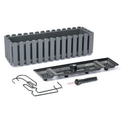 Prosperplast Plantenbak - 58 X 18 X 16 Cm - Grijs - Met Droogmeter -Groene Hoek f11d7a13f9fd47239b1746e5aa79024b