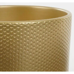 Mica Decorations Plantenpot - Goud - Relief - Keramiek - 23 X 21 Cm -Groene Hoek f2fbab98a0f545deb26b6a32e1fe68e4