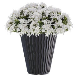 Prosperplast Plantenpot Sand Waves - Kunststof - Antraciet - D35 Cm -Groene Hoek f7d17af434d54c7cb9053edc93ee6f79