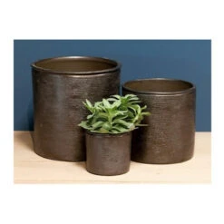 Floran Plantenpot - Industrieel Zwart - Keramiek - 14 X 12 Cm -Groene Hoek fb0f35588da34f7a8c929641e0af9e93