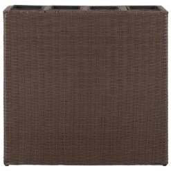 VidaXL Plantenbak Verhoogd Met 4 Potten Poly Rattan Bruin -Groene Hoek fbeacd5980f54d6ead7889b8a8671e63